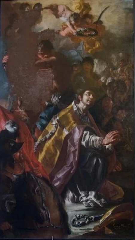 Decapitazione di San Gennaro in olio su tela